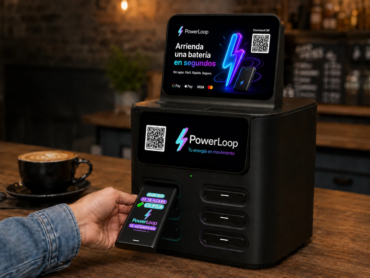 Paso 2: retirar la batería portátil PowerLoop con cables USB-C, Lightning y Micro-USB integrados